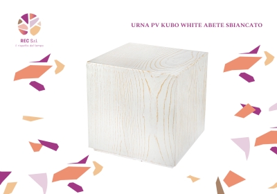 Urna PV kubo White Abete Sbiancato