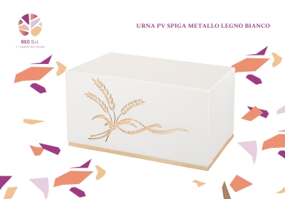 Urna PV Spiga Metallo Legno Bianco