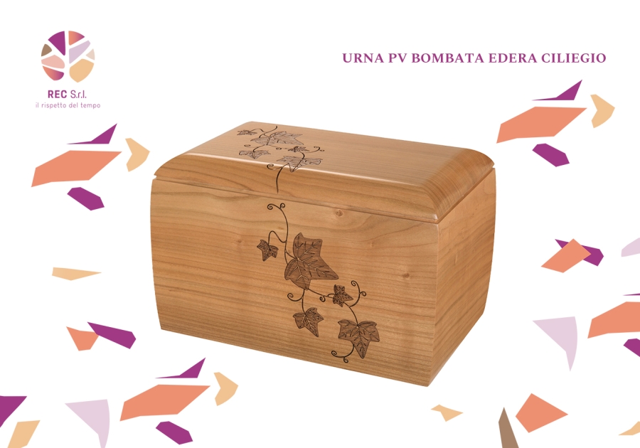 Urna PV Bombata Edera Ciliegio