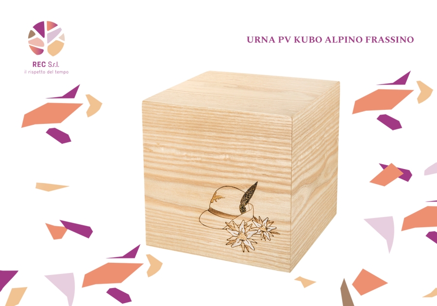 Urna PV kubo Alpino Frassino