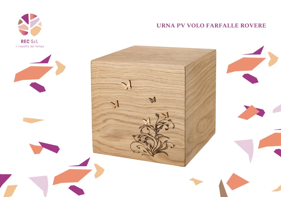 Urna PV kubo Volo Farfalle Rovere